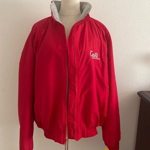 Holloway mens jacket red Fleece lining zip front excellent condition